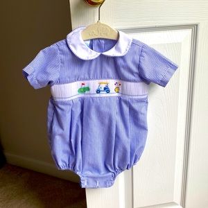 Petit Bebe 9m Golf Smocked Bubble